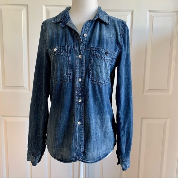 Madewell Denim Button Down Jean Shirt - Picture 1 of 6